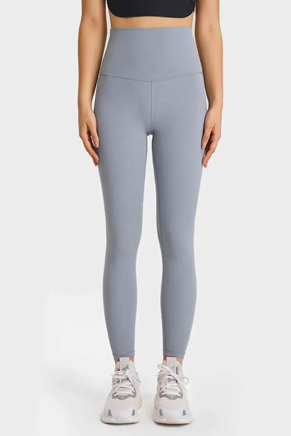 Feel Like Skin Elastic Waistband Yoga Leggings - Trendsi - Flyclothing LLC
