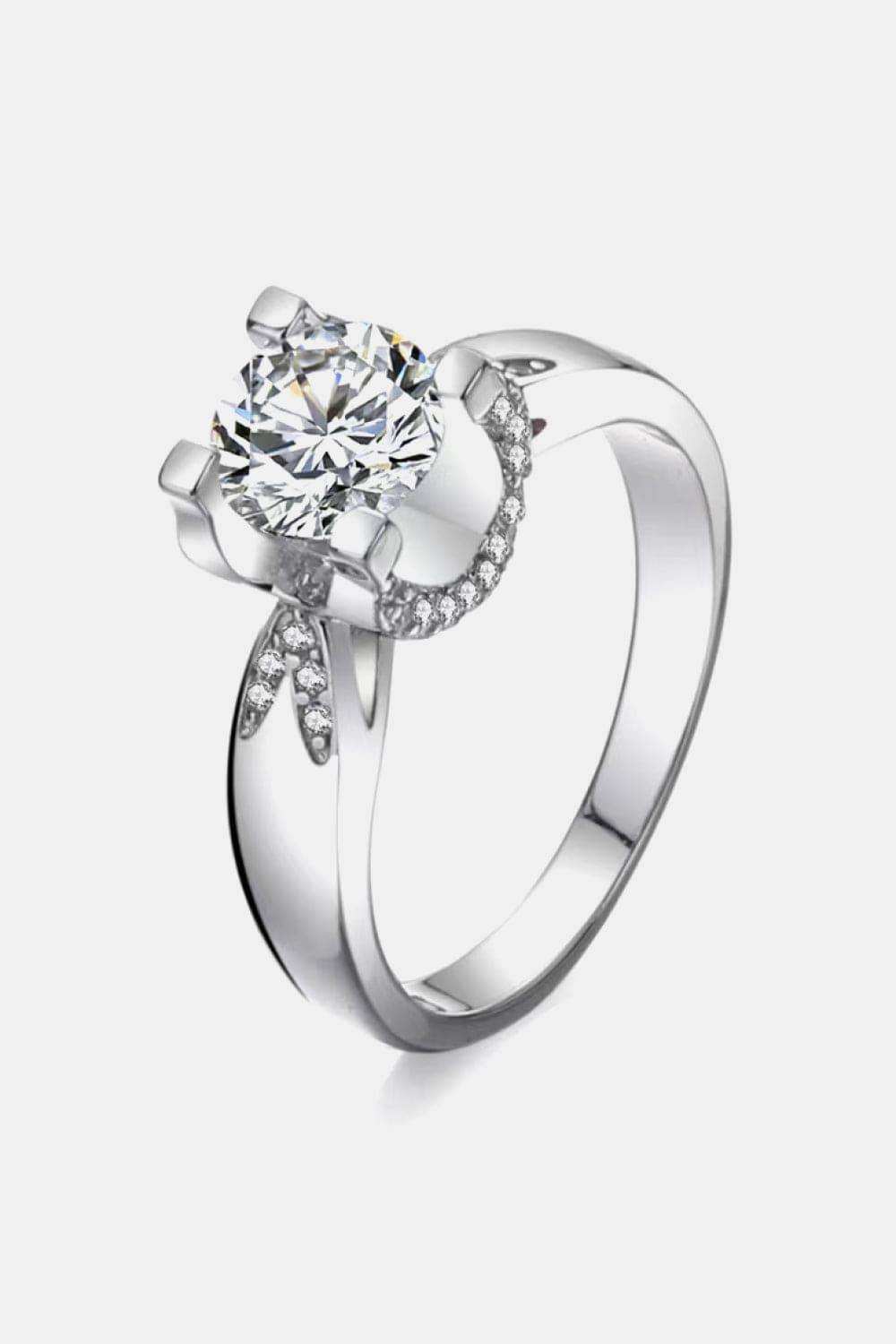 2 Carat Moissanite 925 Sterling Silver Ring - Trendsi - Flyclothing LLC