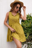 Tassel Tie Lace Trim Sleeveless Dress - Trendsi - Flyclothing LLC