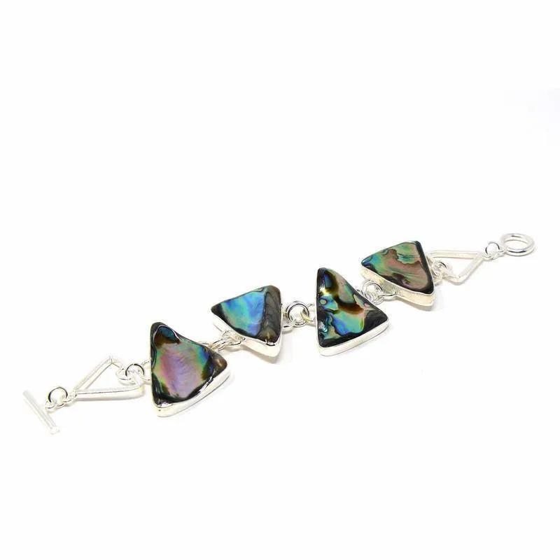 Bracelet, Abalone Triangle Link - Artisana
