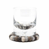 Hand Crafted Felt Ball Coasters from Nepal: 4-pack, Multicolor Greys - Global Groove (T) - Global Groove - Flyclothing LLC