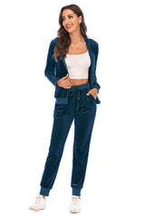 Zip-Up Hooded Jacket and Pants Set - Trendsi - Flyclothing LLC