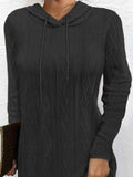 Drawstring Hooded Sweater Dress - Trendsi - Flyclothing LLC