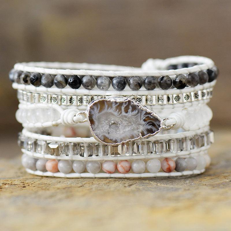 Natural Stone Layered Bracelet - Trendsi