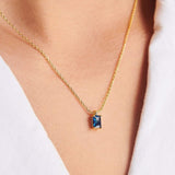 Titanium Steel Inlaid Zircon Pendant Necklace - Trendsi - Flyclothing LLC
