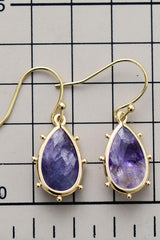 Natural Stone Teardrop Earrings - Trendsi
