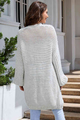 Open Front Longline Cardigan - Trendsi - Flyclothing LLC