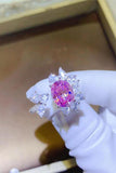 3 Carat Moissanite 925 Sterling Silver Open Ring - Trendsi