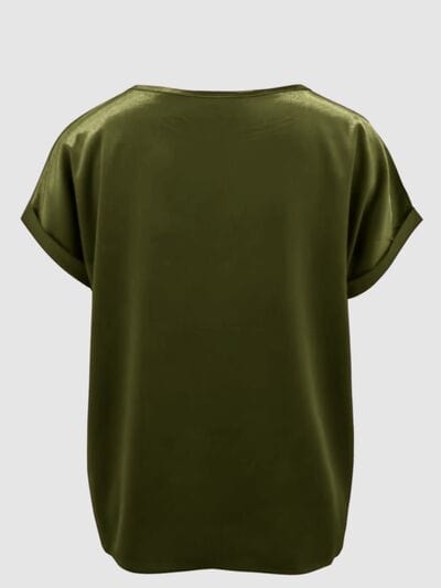 Round Neck Short Sleeve T-Shirt - Trendsi