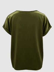 Round Neck Short Sleeve T-Shirt - Trendsi