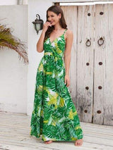 Printed Surplice Spaghetti Strap Dress - Trendsi - Flyclothing LLC