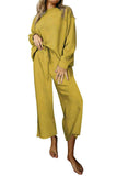 Dropped Shoulder Top and Pants Set - Trendsi - Flyclothing LLC