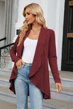 Open Front Long Sleeve Cardigan - Trendsi - Flyclothing LLC