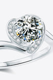1 Carat Moissanite Heart Ring - Trendsi