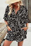 Printed Button Up Shirt and Shorts Set - Trendsi - Flyclothing LLC