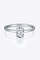 1 Carat Moissanite 925 Sterling Silver Solitaire Ring - Trendsi - Flyclothing LLC