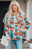 Printed Button Up Long Sleeve Shirt - Trendsi - Flyclothing LLC