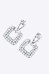 1.68 Carat Moissanite 925 Sterling Silver Drop Earrings - Trendsi - Flyclothing LLC