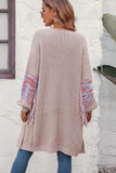 Fringe Sleeve Dropped Sholder Cardigan - Trendsi - Flyclothing LLC