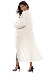 Long Sleeve Open Front Buttoned Cardigan - Trendsi - Flyclothing LLC