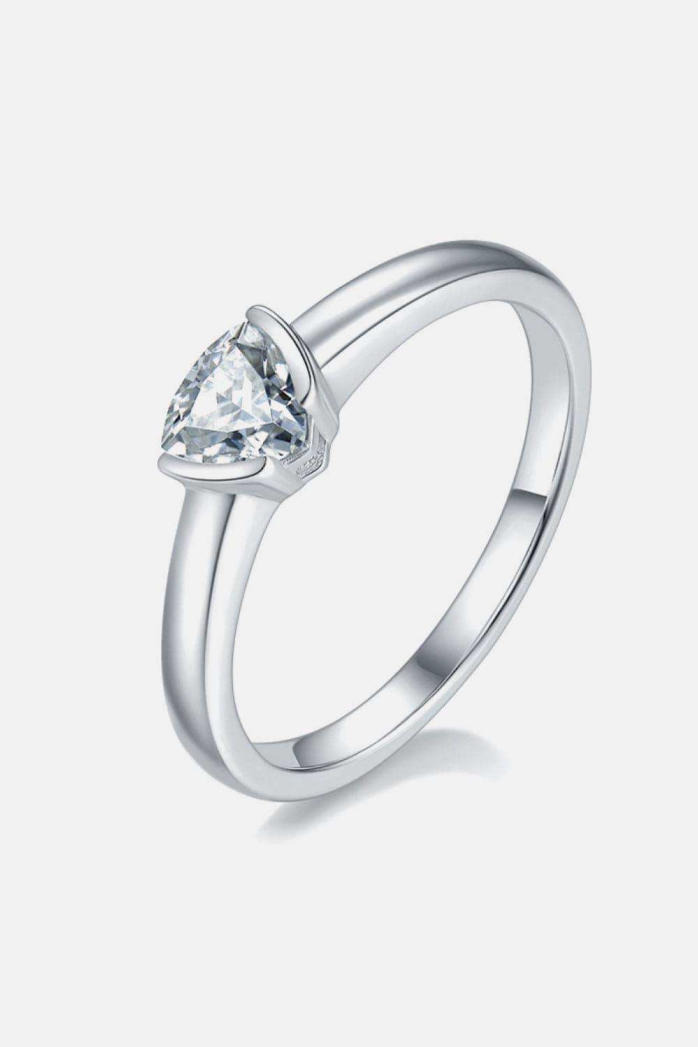 Moissanite 925 Sterling Silver Solitaire Ring - Trendsi - Flyclothing LLC
