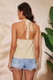 Rainbow Stripe Halter Neck Knit Tank - Trendsi - Flyclothing LLC
