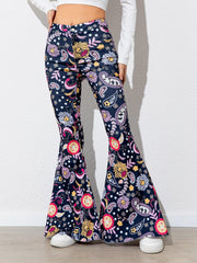 Floral High Waist Flare Leg Pants - Flyclothing LLC