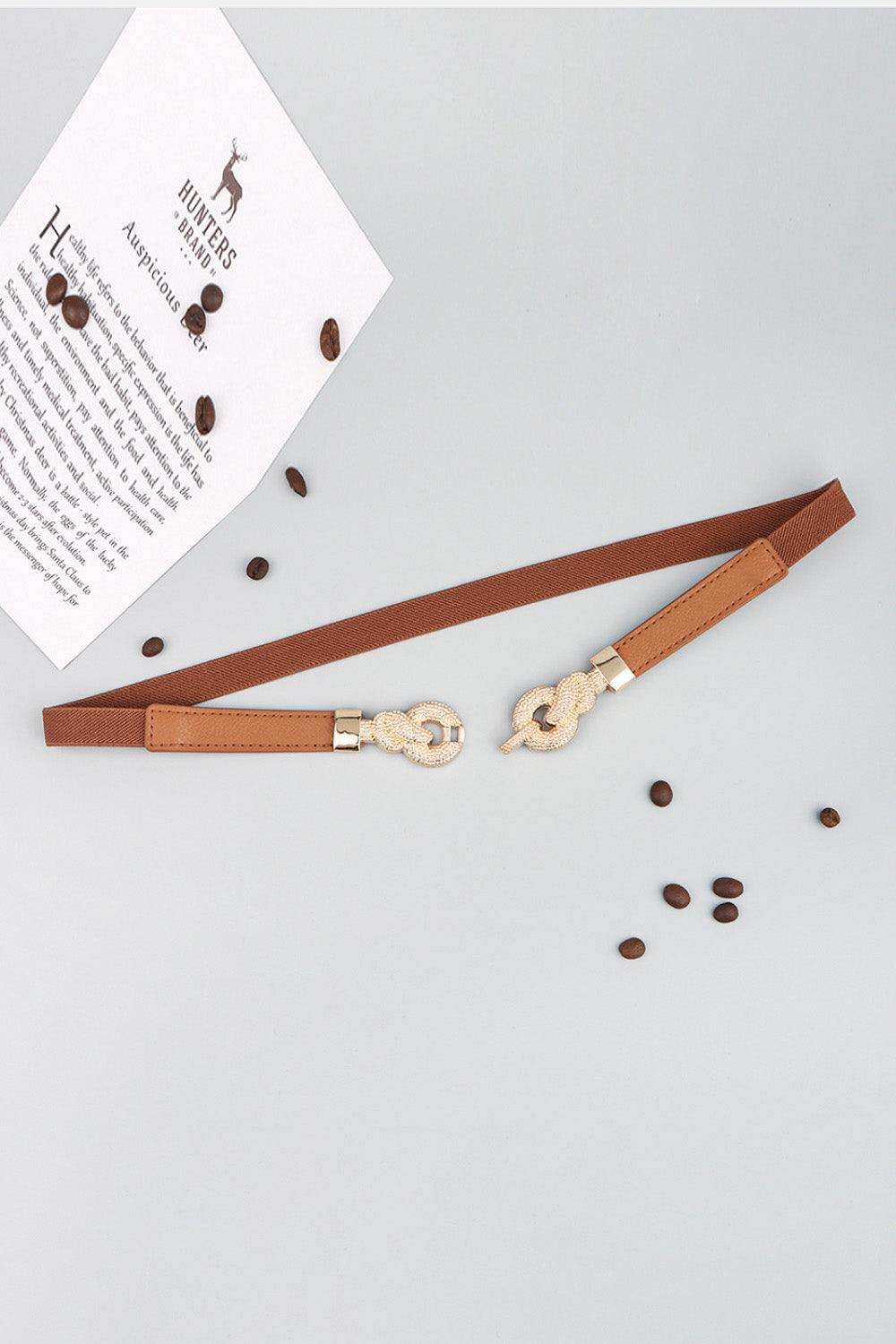 Zinc Alloy Buckle PU Leather Belt - Trendsi - Flyclothing LLC