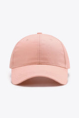 Plain Adjustable Cotton Baseball Cap - Trendsi - Flyclothing LLC