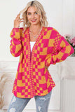 Contrast Exposed Seam Open Front Cardigan - Trendsi - Flyclothing LLC