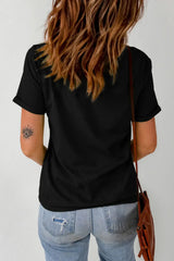 Slogan Graphic Short Sleeve T-Shirt - Trendsi - Flyclothing LLC