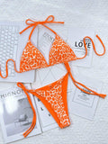 Leopard Print Halter Neck Tie Side Bikini Set - Trendsi - Flyclothing LLC