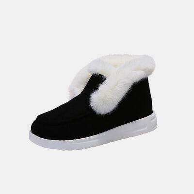 Furry Suede Snow Boots - Trendsi - Flyclothing LLC