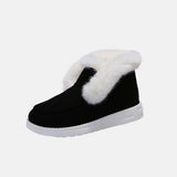 Furry Suede Snow Boots - Trendsi