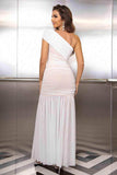 One-Shoulder Ruched Maxi Dress - Trendsi - Flyclothing LLC