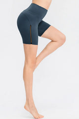 Wide Waistband Sports Shorts - Trendsi - Flyclothing LLC