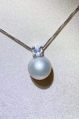 Freshwater Pearl 925 Sterling Silver Necklace - Trendsi - Flyclothing LLC