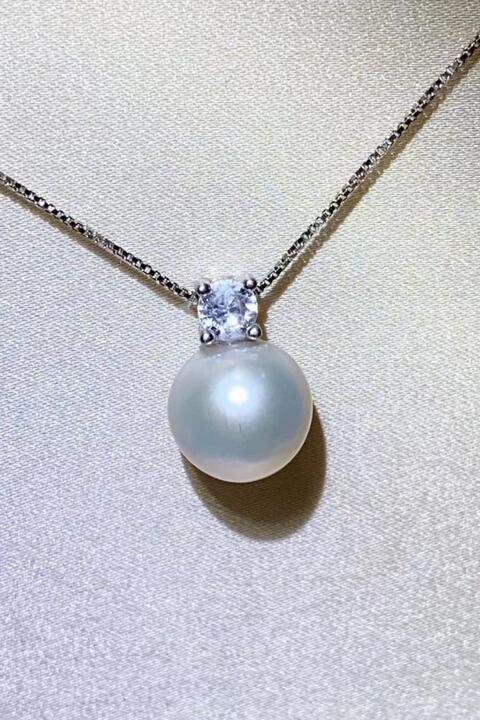 Freshwater Pearl 925 Sterling Silver Necklace - Trendsi - Flyclothing LLC