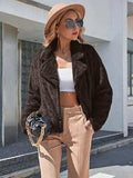 Plush Open Front Dropped Shoulder Jacket - Trendsi - Flyclothing LLC