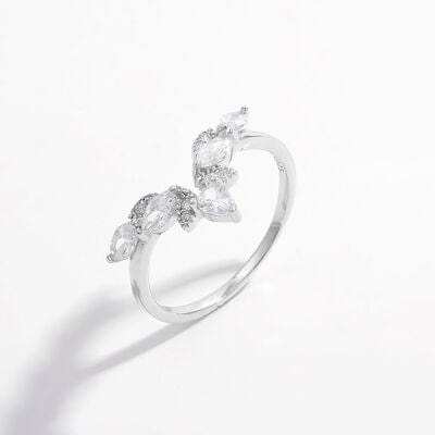 Inlaid Zircon 925 Sterling Silver Ring - Trendsi - Flyclothing LLC