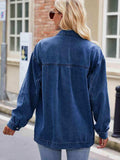 Button Up Denim Jacket with Pockets - Trendsi - Flyclothing LLC