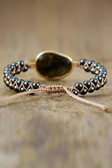 Natural Stone Beaded Bracelet - Trendsi