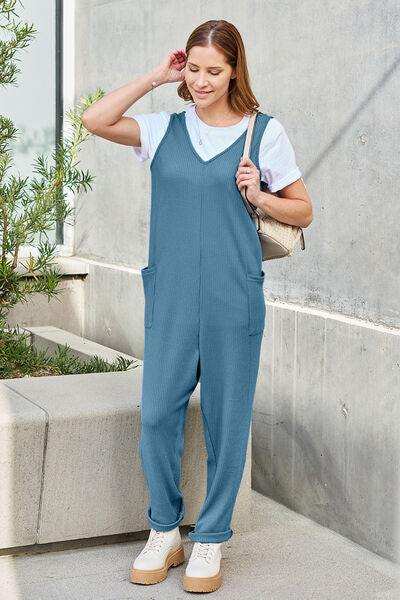 Double Take Full Size Sleeveless Straight Jumpsuit - Trendsi - Flyclothing LLC