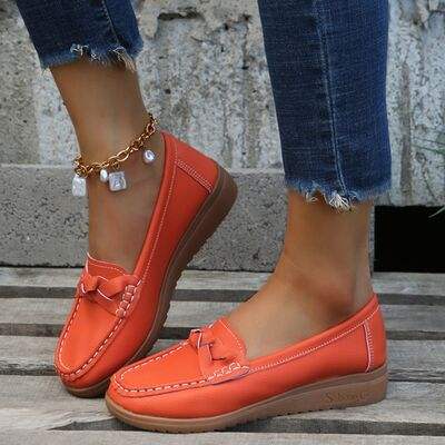 Weave Wedge Heeled Loafers - Trendsi - Flyclothing LLC