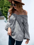 Printed Tie-Neck Balloon Sleeve Blouse - Trendsi - Flyclothing LLC