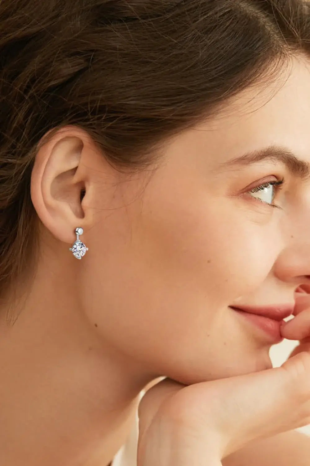 4 Carat Moissanite Drop Earrings - Trendsi - Flyclothing LLC