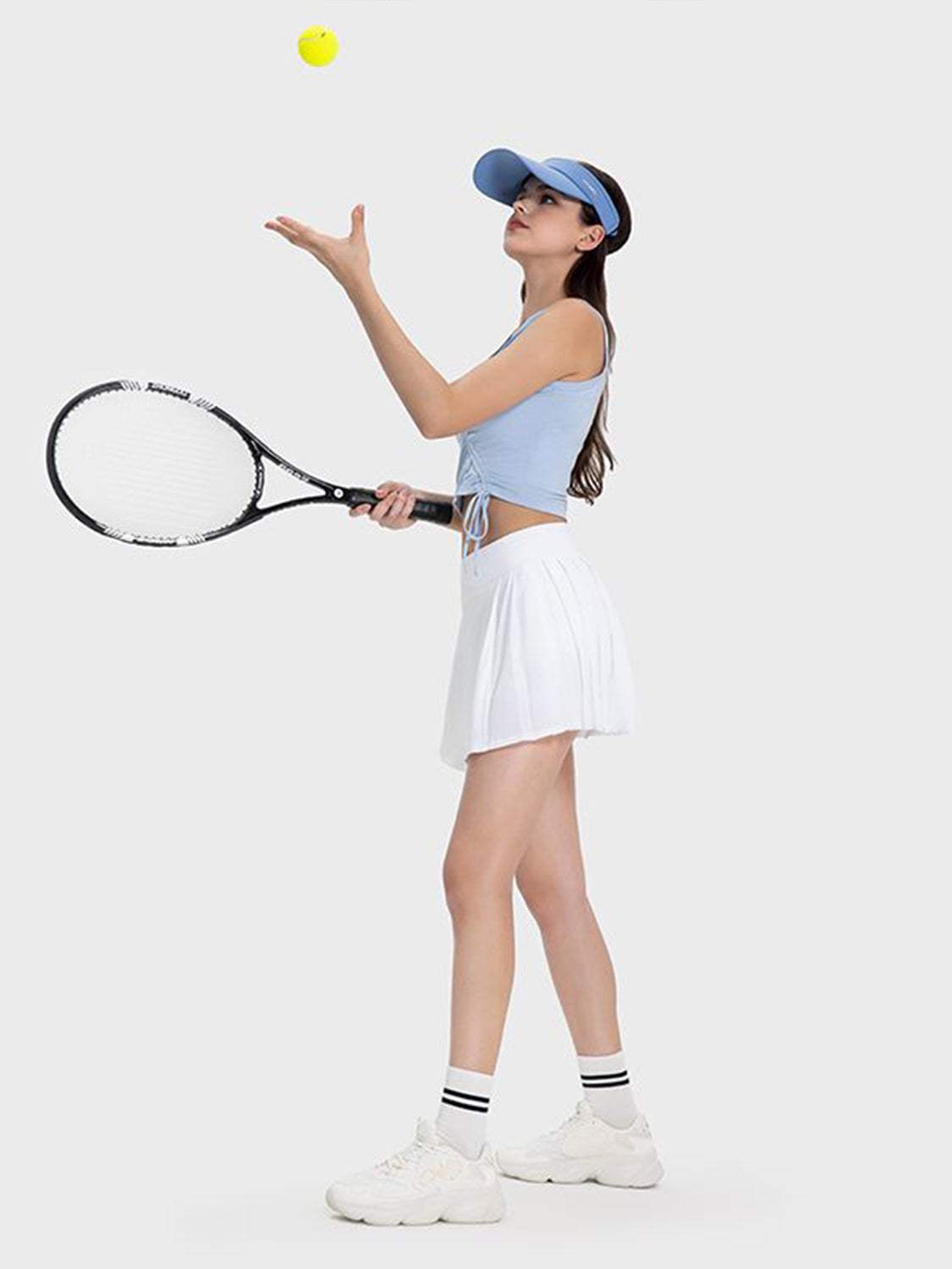 Pleated Detail Mid-Rise Waist Active Skirt - Trendsi - Flyclothing LLC
