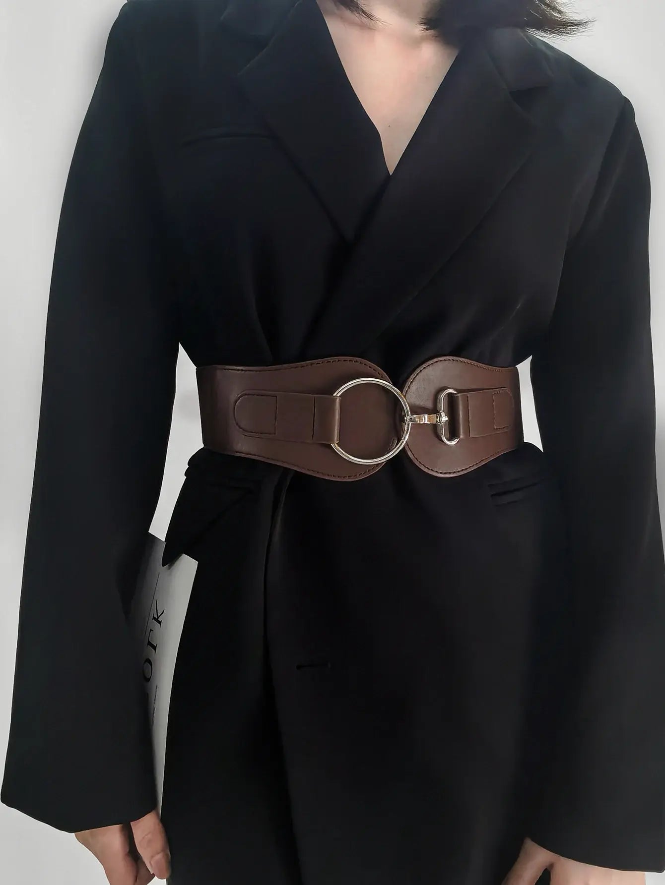 PU Elastic Wide Belt - Trendsi - Flyclothing LLC