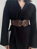 PU Elastic Wide Belt - Trendsi - Flyclothing LLC