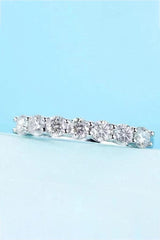 Charming Moissanite 925 Sterling Silver Ring - Trendsi